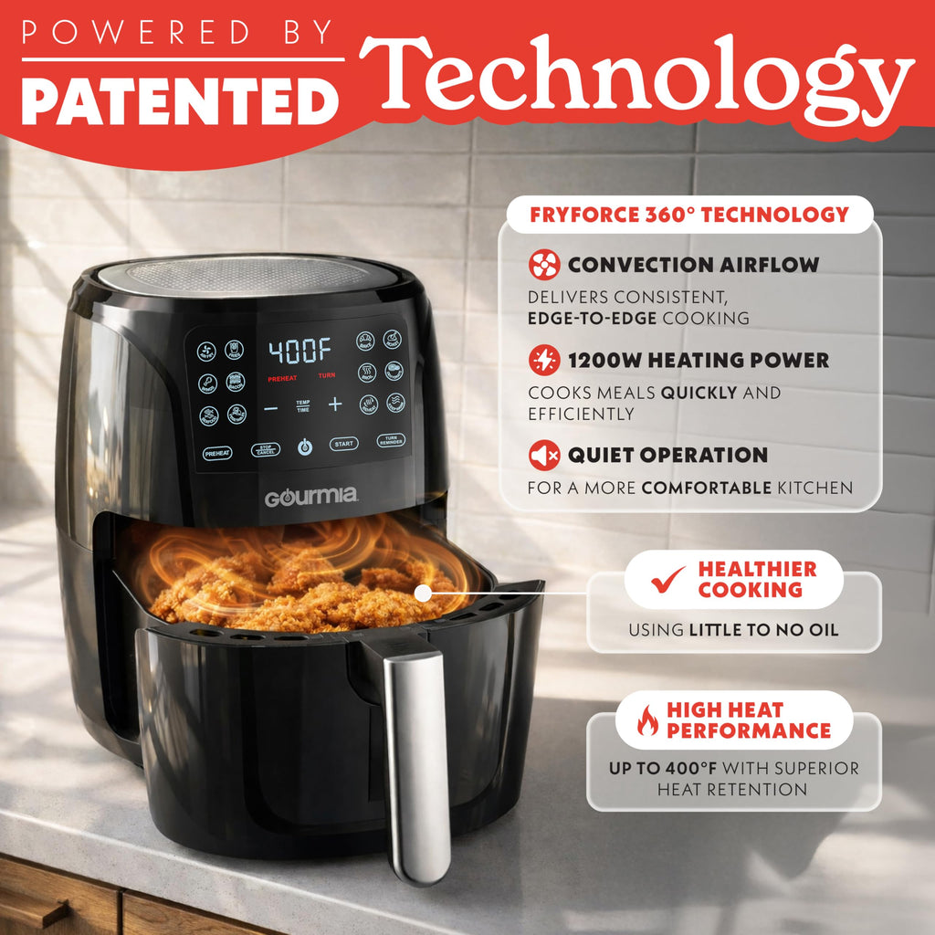 Black 6 Qt Air Fryer Q54381
