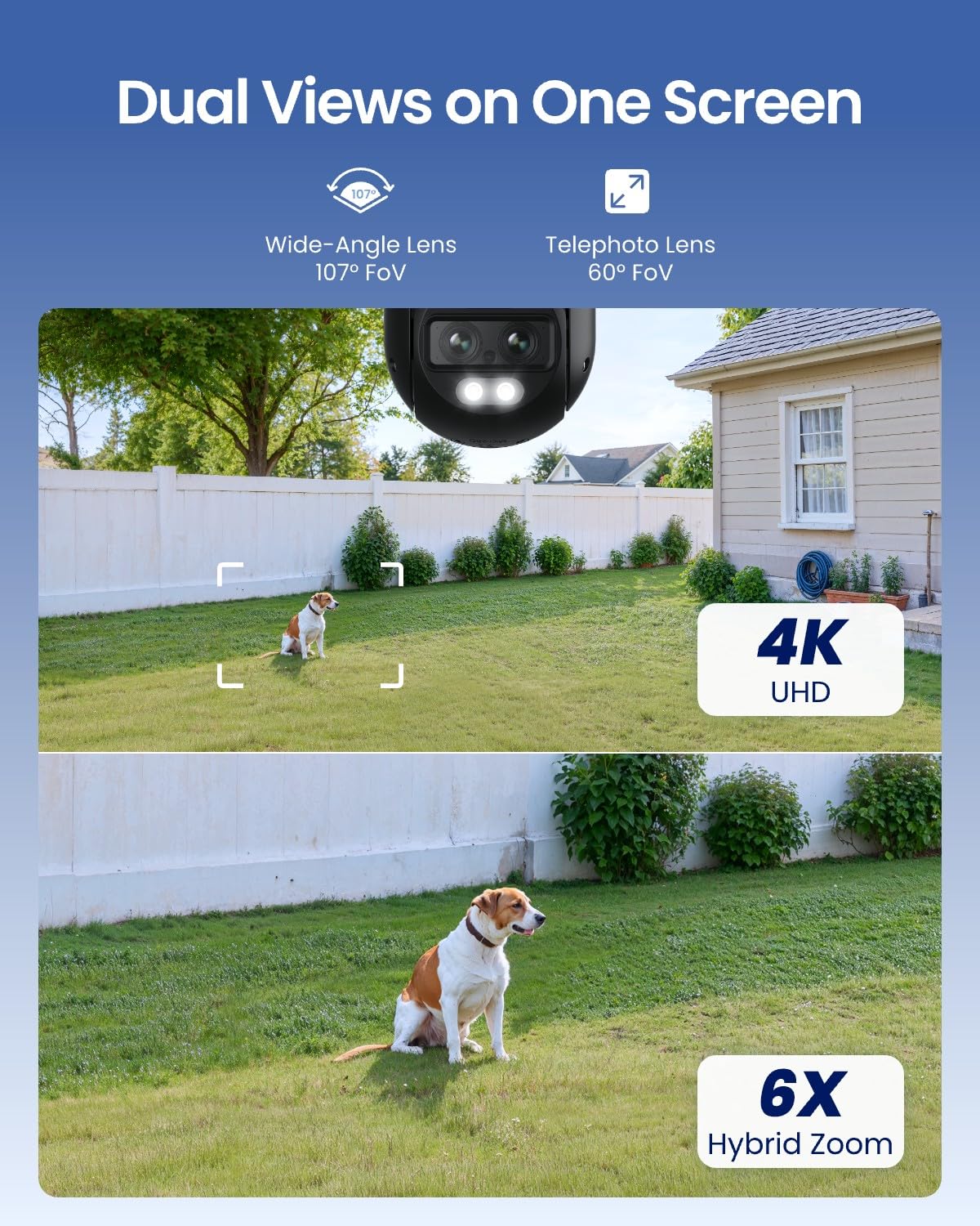4K 8MP Dual-Lens PTZ Outdoor Security Camera X919