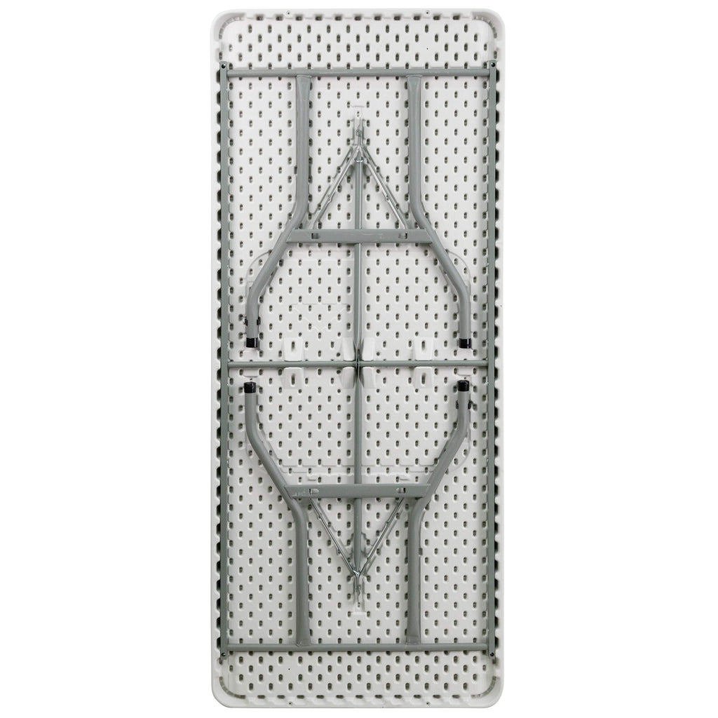 6-Foot Granite White Plastic Folding Table E30762