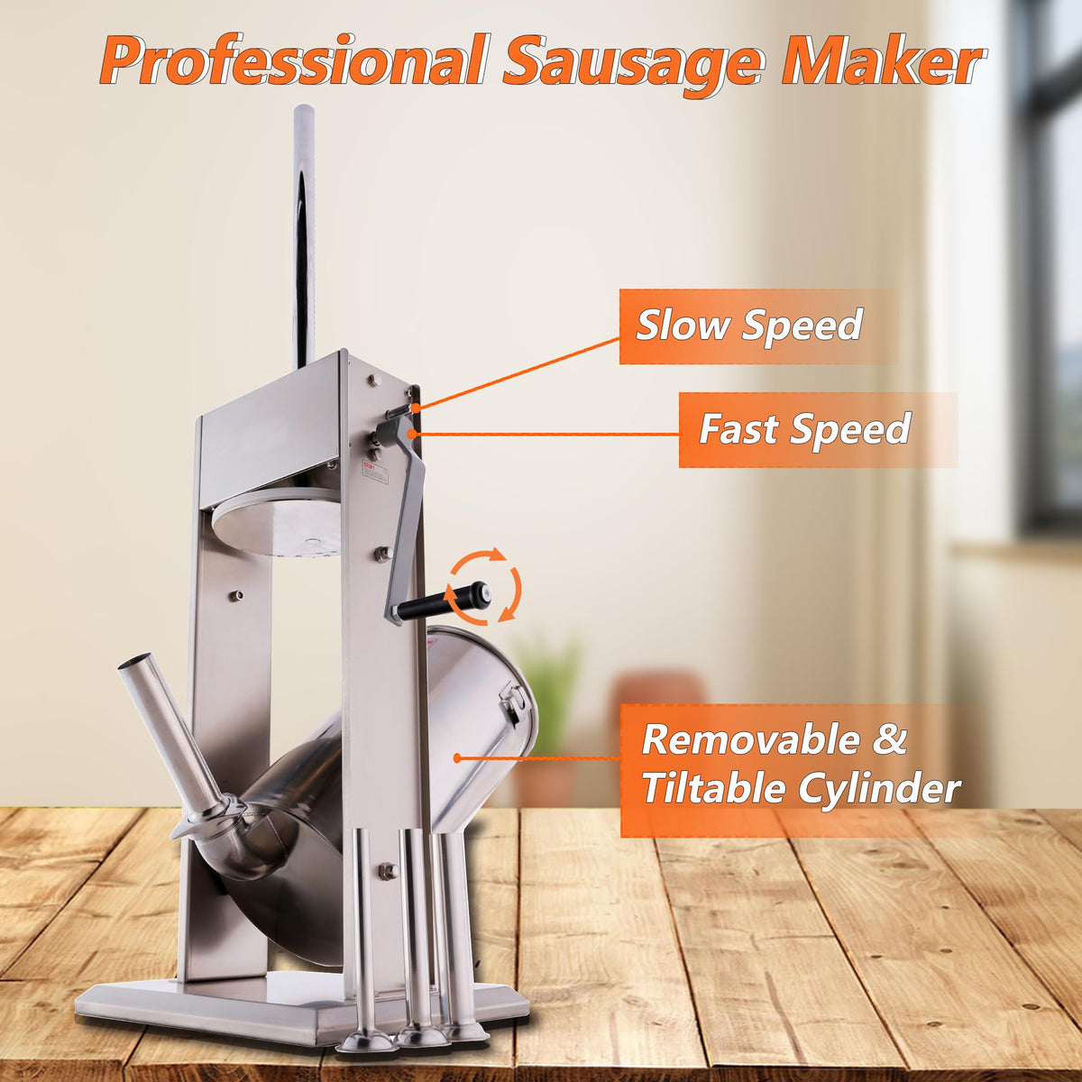 7L Sausage Stuffer and 15lb Manual Meat Mixer C6211