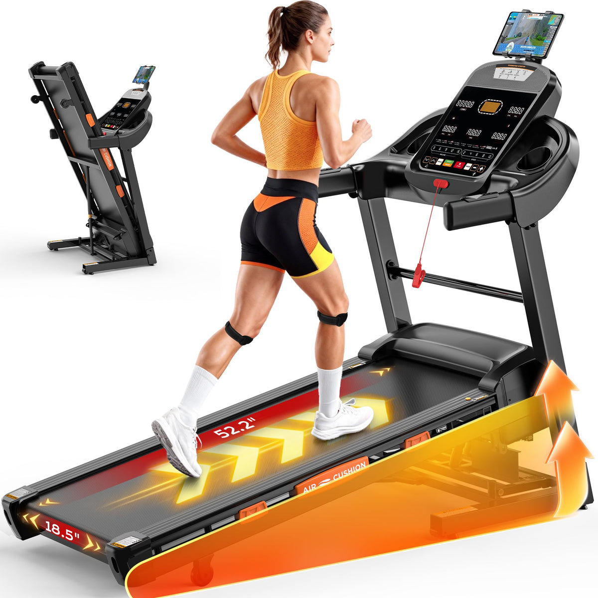 Foldable Treadmill with 18.5" Wide Belt X8115