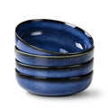 Blue Porcelain Pasta Bowls Set for 4 T334339