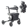 Compact Folding Rollator with Seat and Brakes, 8-Inch Wheels X49829