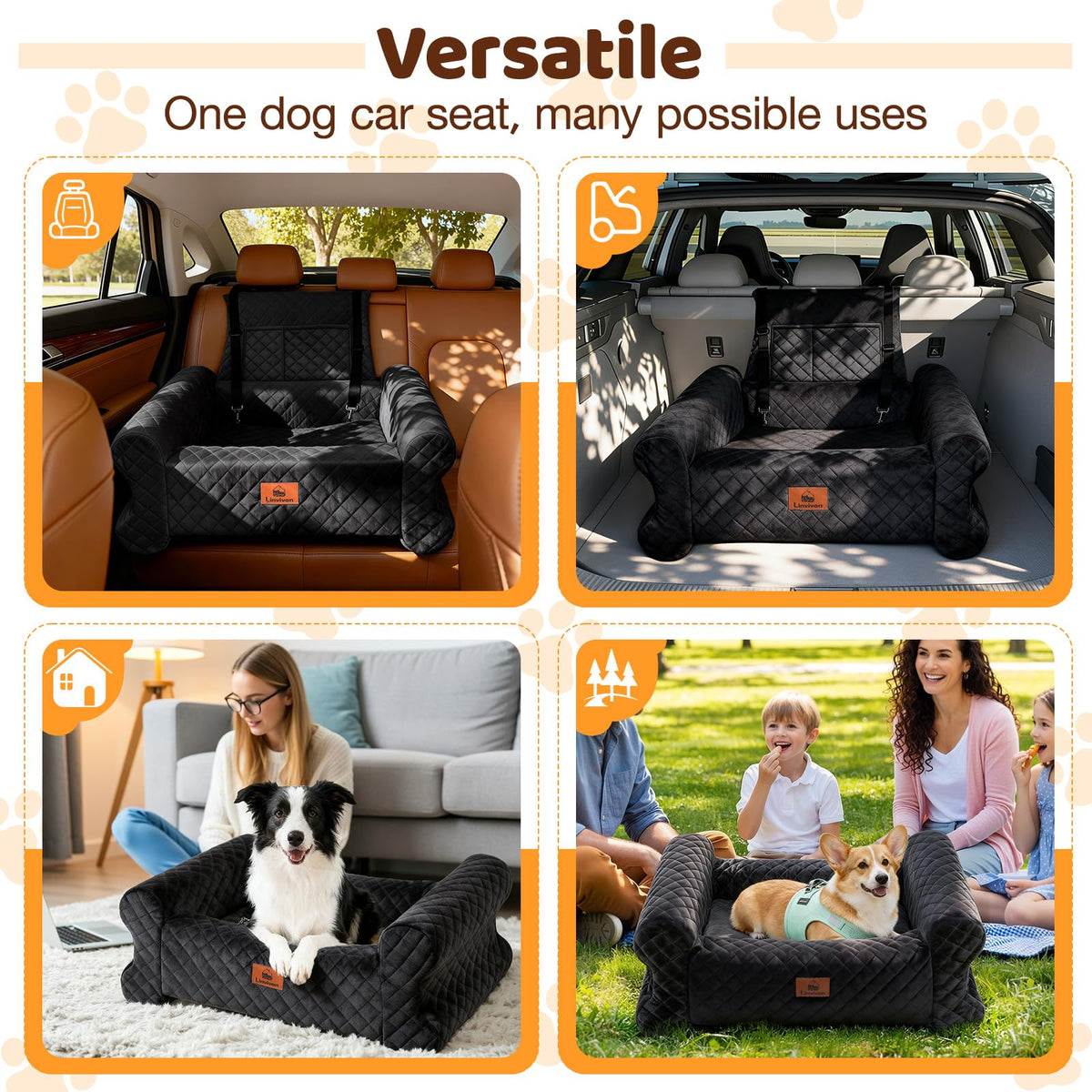 Memory Foam Dog Car Seat H91424