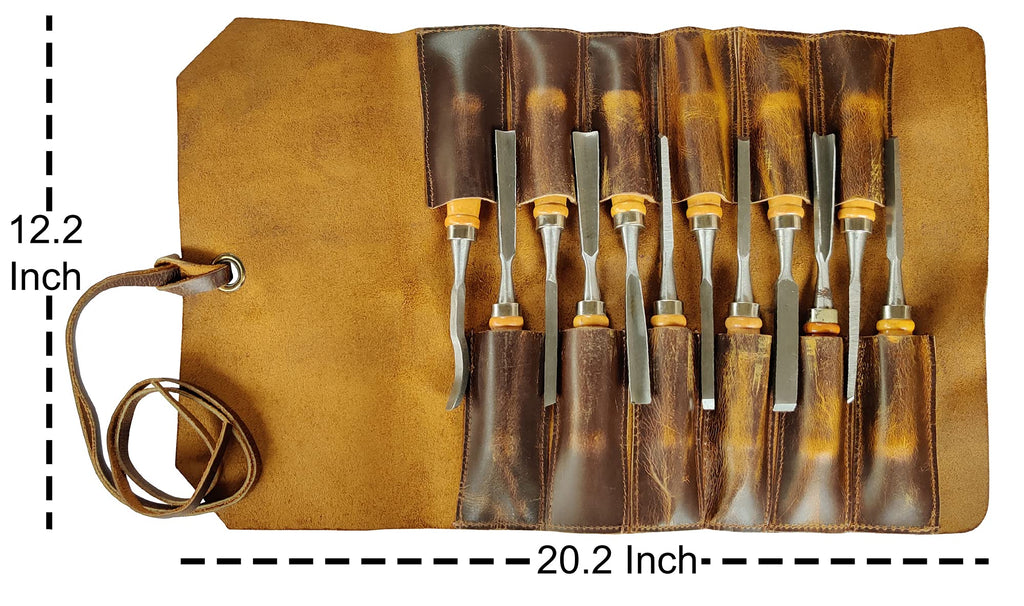 Leather Tool Roll Up Pouch V29864