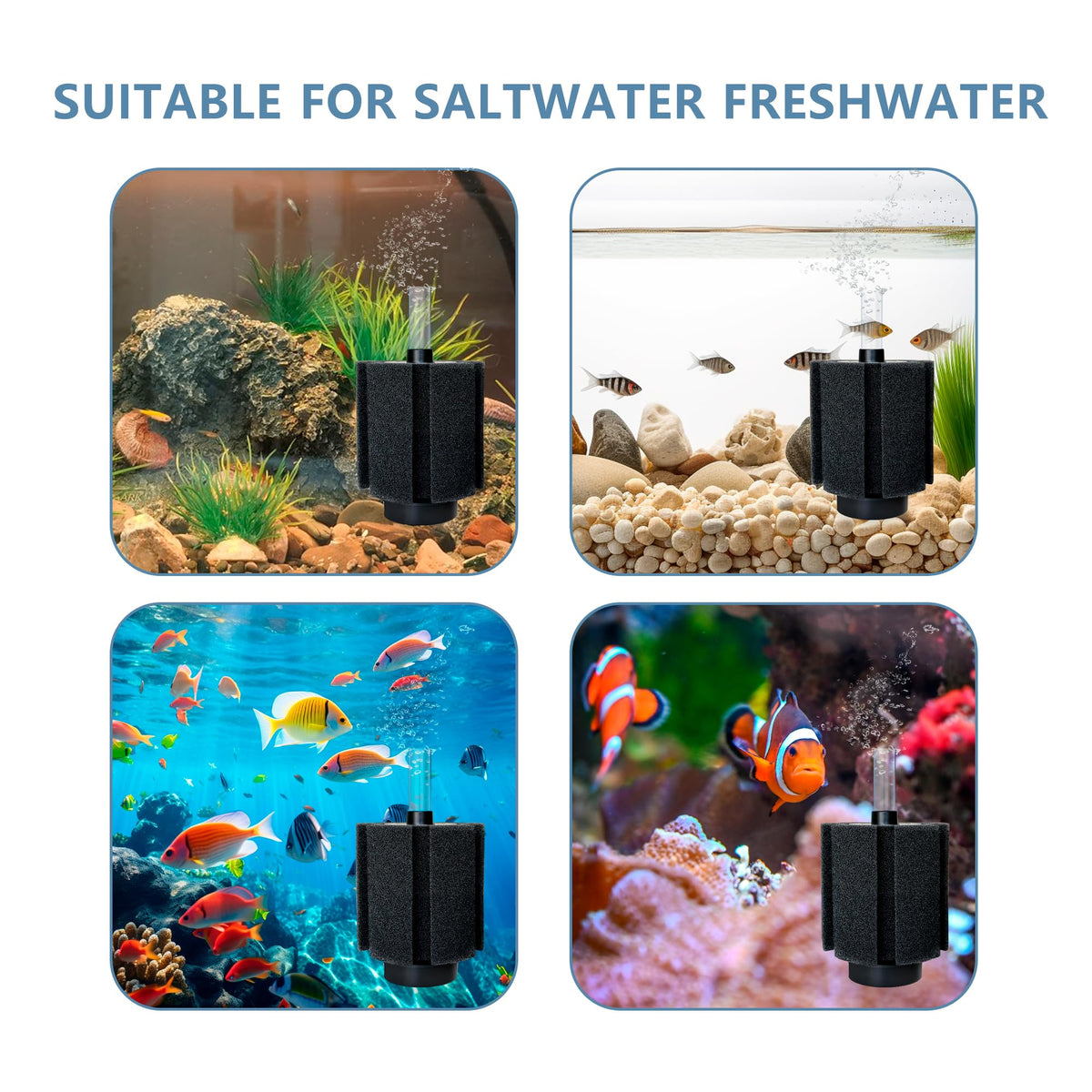 150 Gal Aquarium Sponge Filter with Air Stone Y4241