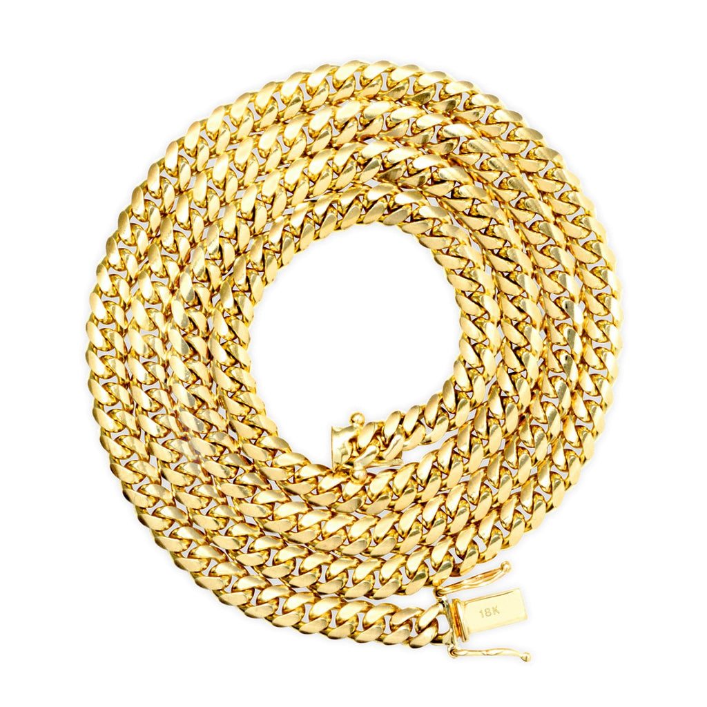 18k Yellow Gold Cuban Link Chain Necklace Y464934