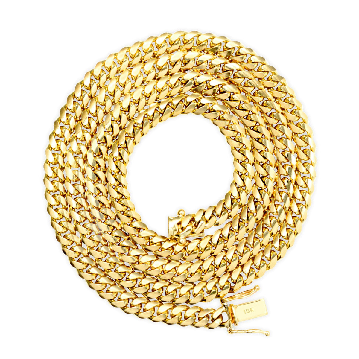 18k Yellow Gold Cuban Link Chain Necklace Y464934
