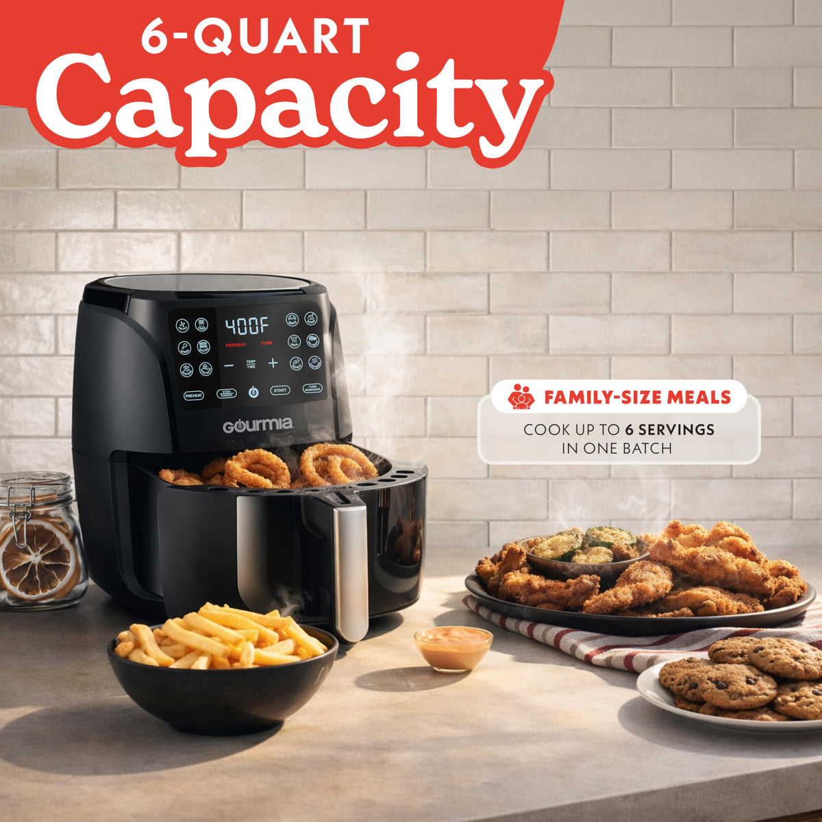 Black 6 Qt Air Fryer Q54381