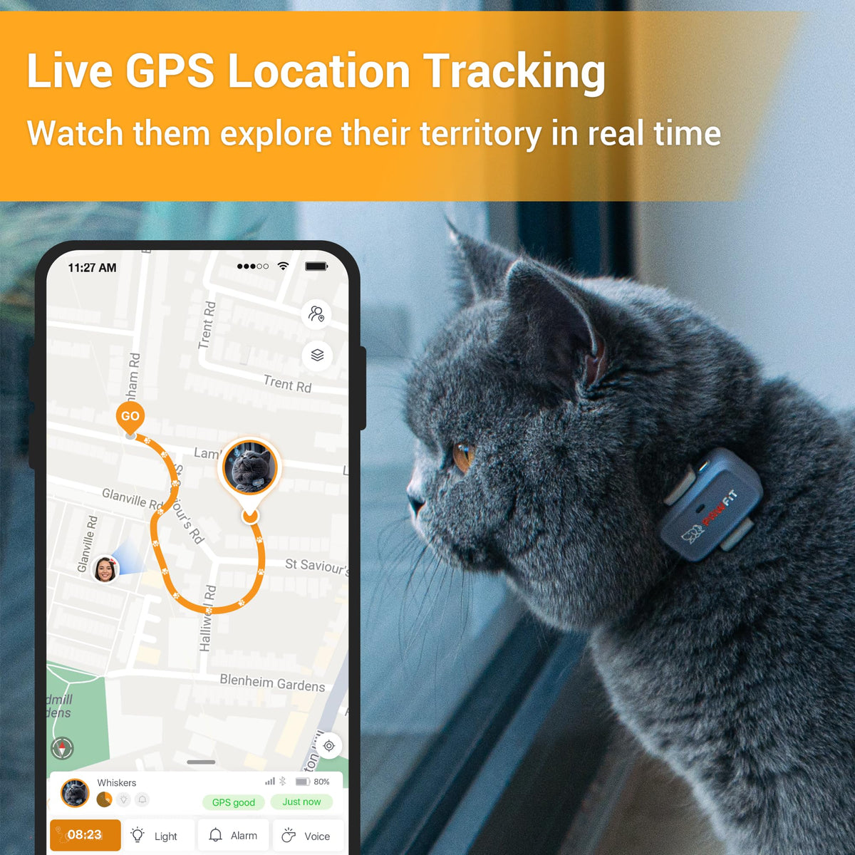 4G GPS Cat Tracker, Ultra-Light, Onyx Black Z512