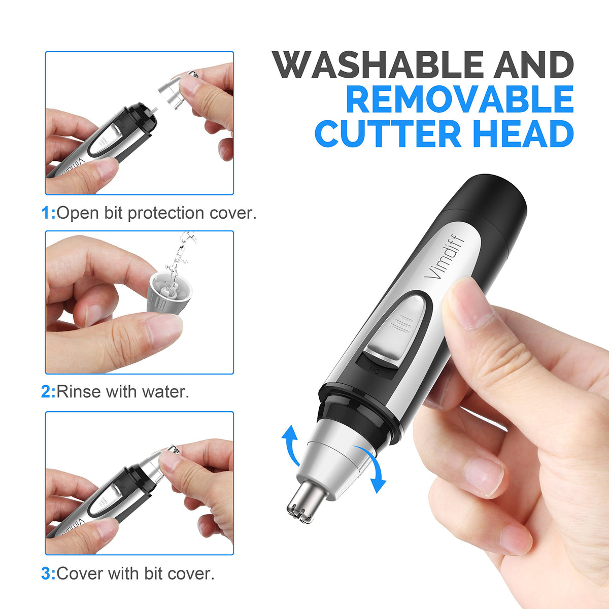 USB Rechargeable Waterproof Facial Hair Remover C620
