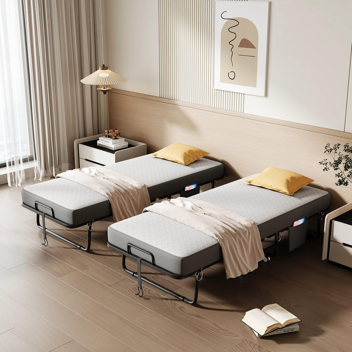 Folding Bed with Memory Foam Mattress K8088