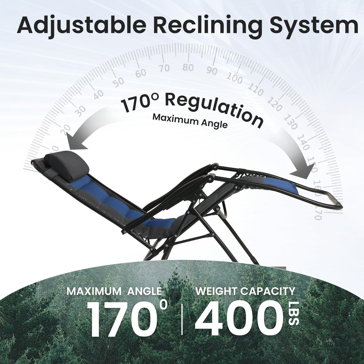 Oversized Zero Gravity Chair 2 Pack Folding Recliner with Pillow & Cup Holder H172082