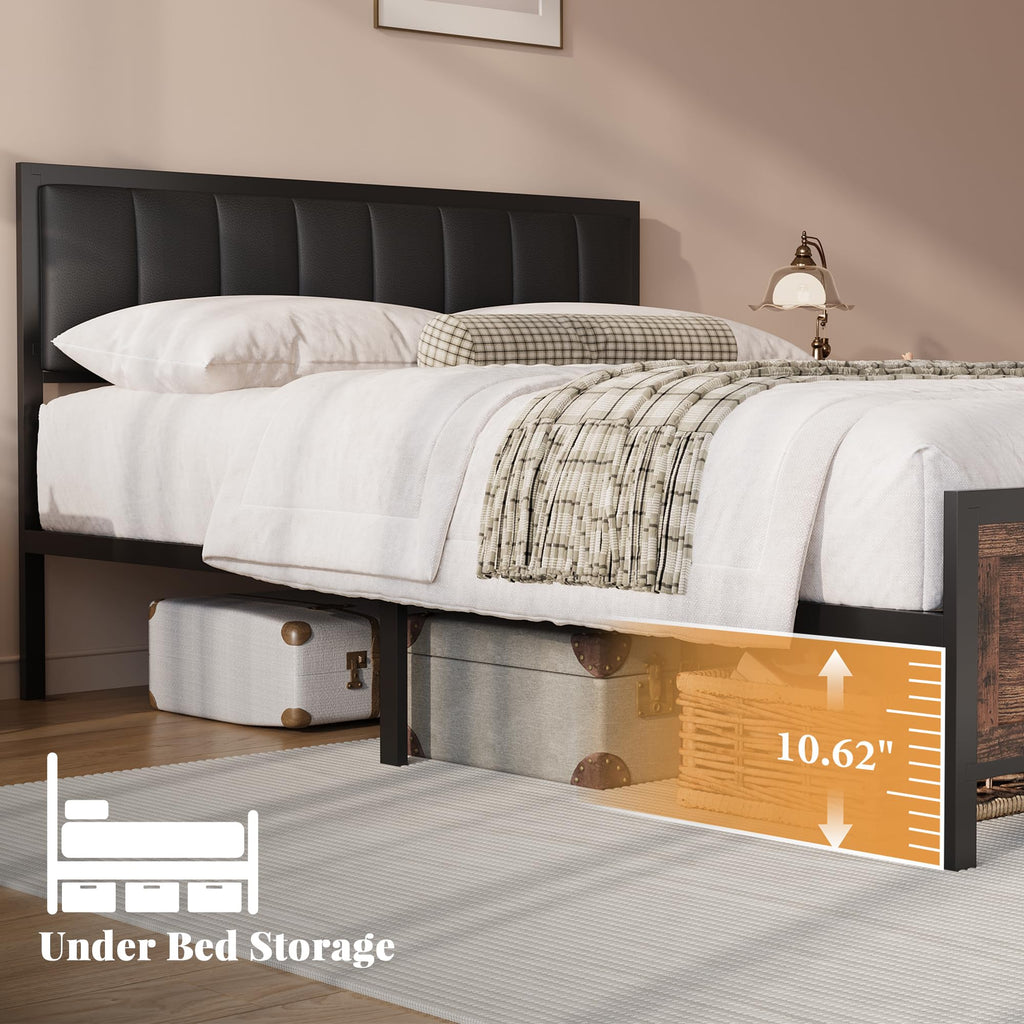 Full Size Metal Bed Frame with Headboard and Footboard G436737