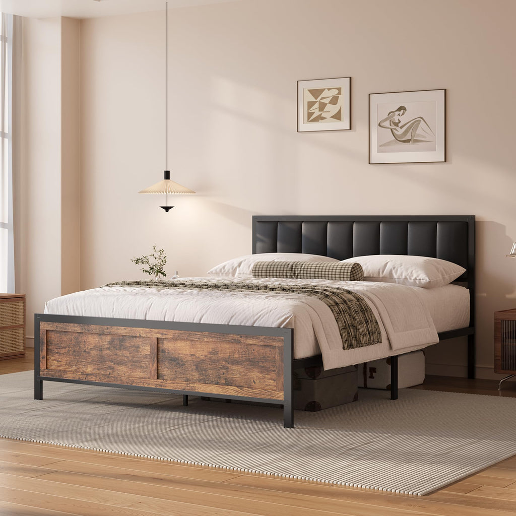 Full Size Metal Bed Frame with Headboard and Footboard G436737