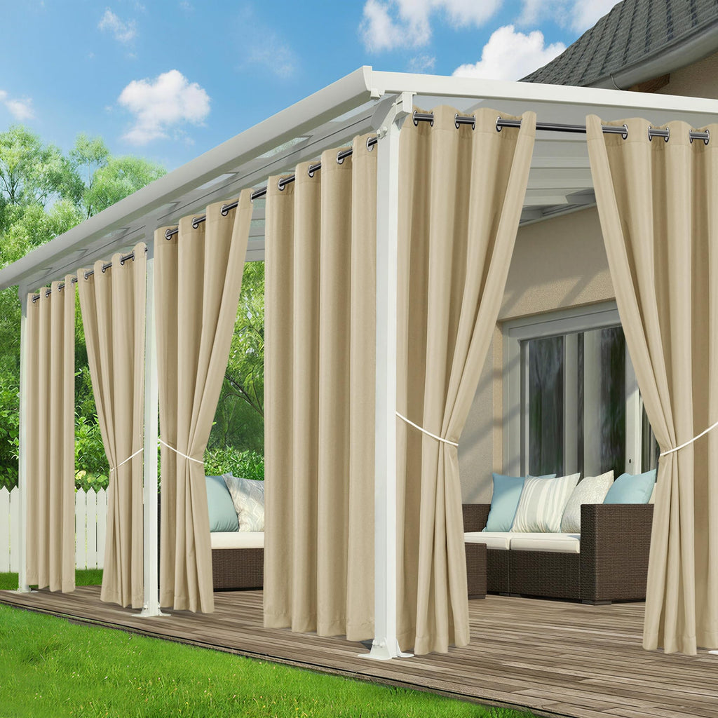 Waterproof Outdoor Curtains 6 Panels V292