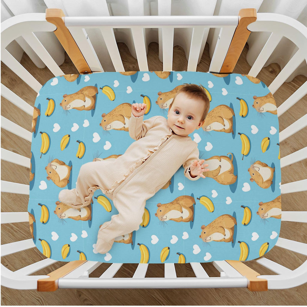 Soft Breathable Microfiber Fitted Crib Sheet, Standard Size 28in x 52in F193298