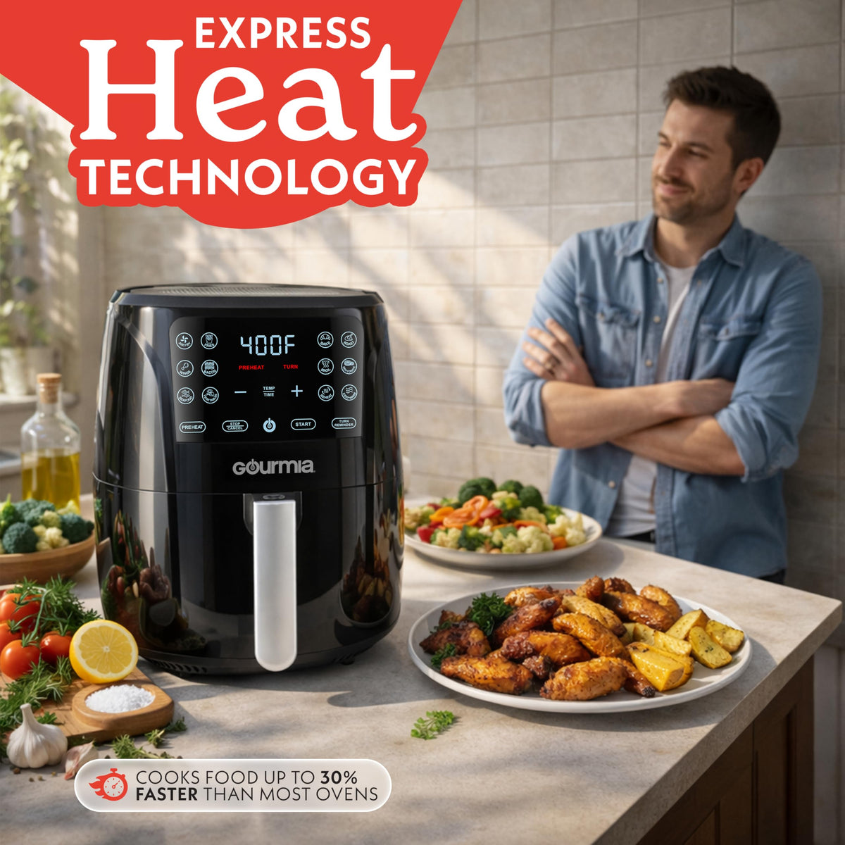 Black 6 Qt Air Fryer Q54381