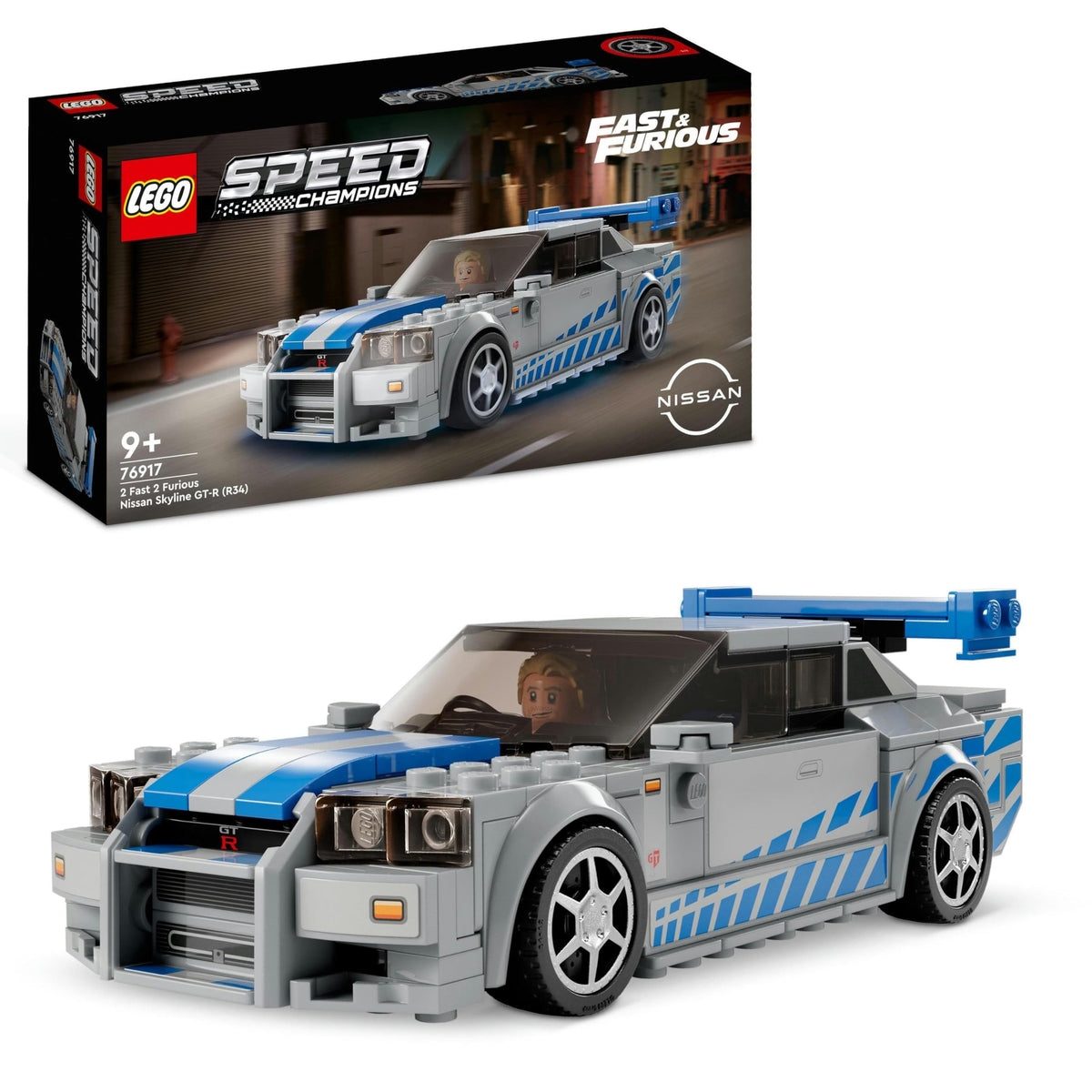 Nissan Skyline GT-R R34 Race Car Toy Building Kit W594257