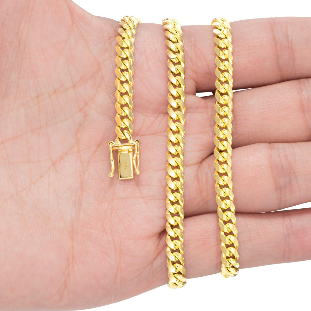 18k Yellow Gold Cuban Link Chain Necklace Y464934
