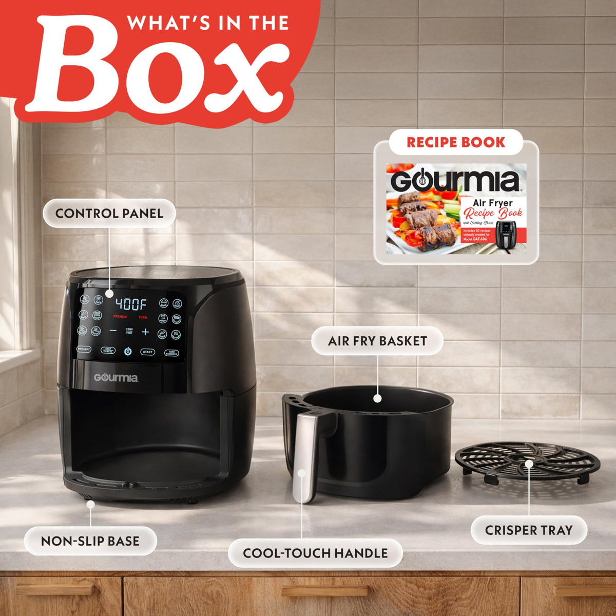 Black 6 Qt Air Fryer Q54381