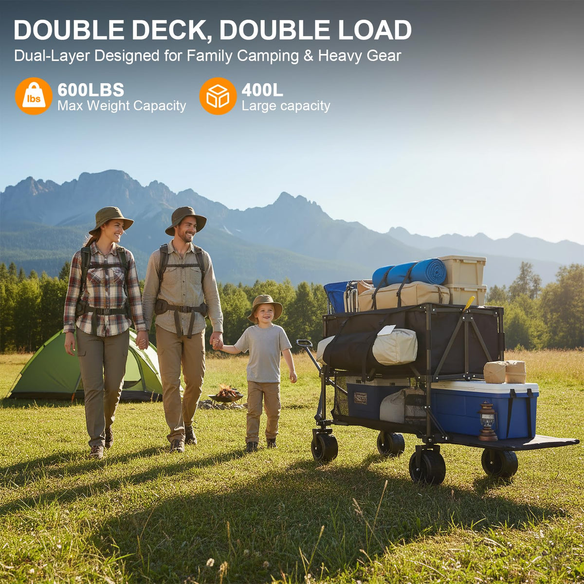 Heavy Duty Collapsible Double Decker Wagon N563