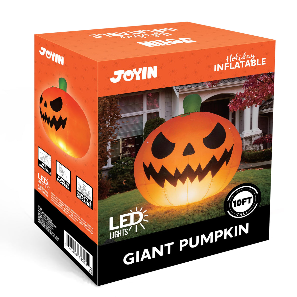 10FT Tall Inflatable Pumpkin with Built-in LED Lights Z618