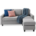Light Gray Upholstered Sectional Sofa with Chaise E817