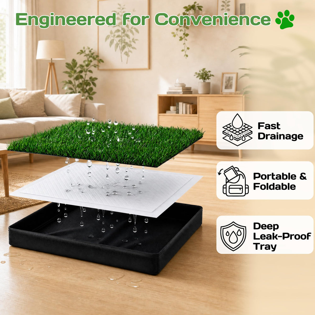 Dog Grass Pad with Tray O5710