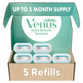 5 Count 5-Bladed Women's Razor Refills Z382249