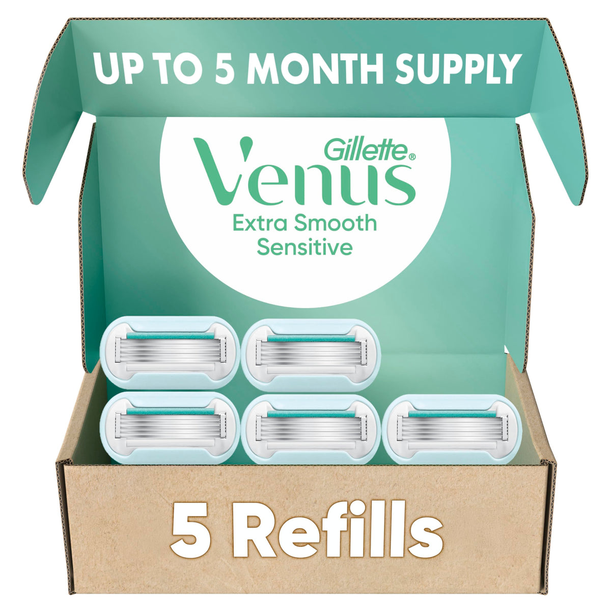 5 Count 5-Bladed Women's Razor Refills Z382249