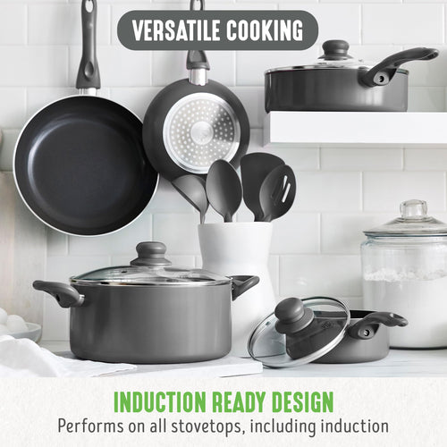 12 Piece Ceramic Nonstick Cookware Set O567