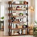 6-Tier Tall Open Bookshelf with Metal Frame O50199