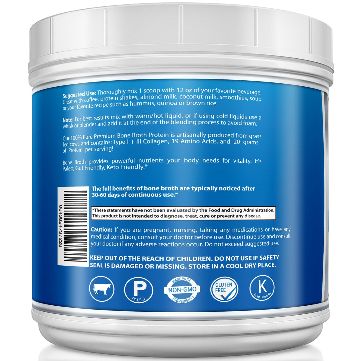 Beef Protein Powder 1.25 lb Unflavored C71325