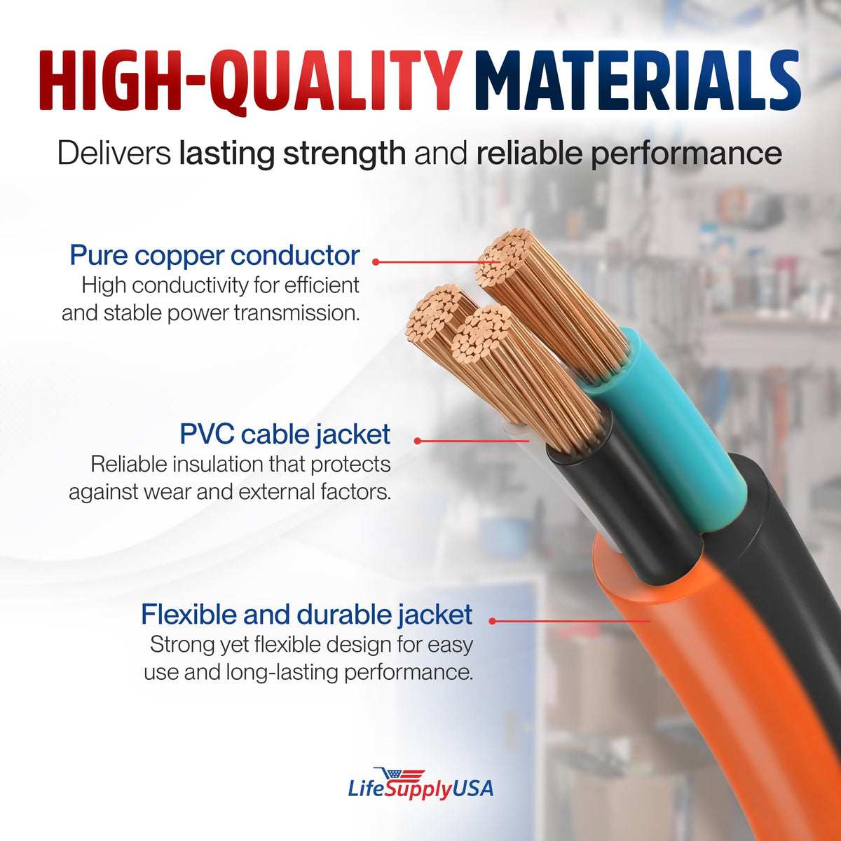 100ft 12/3 Gauge Heavy Duty Extension Cord, Waterproof, 15A 125V, Orange and Black S88216