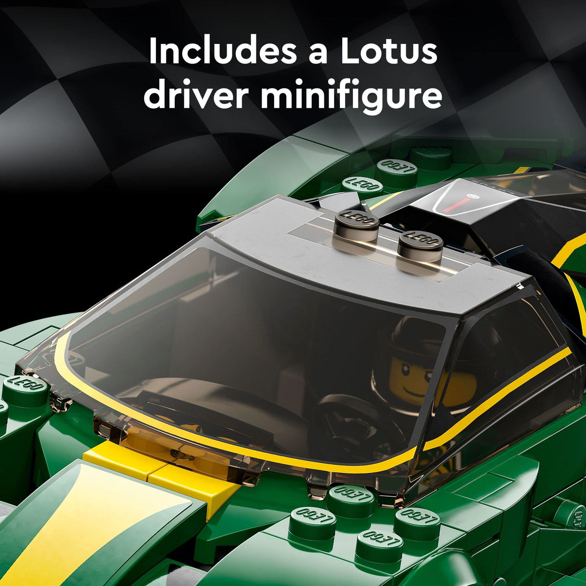 Race Car Toy Model with Racing Driver Minifigure T493