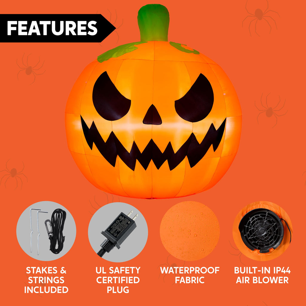 10FT Tall Inflatable Pumpkin with Built-in LED Lights Z618