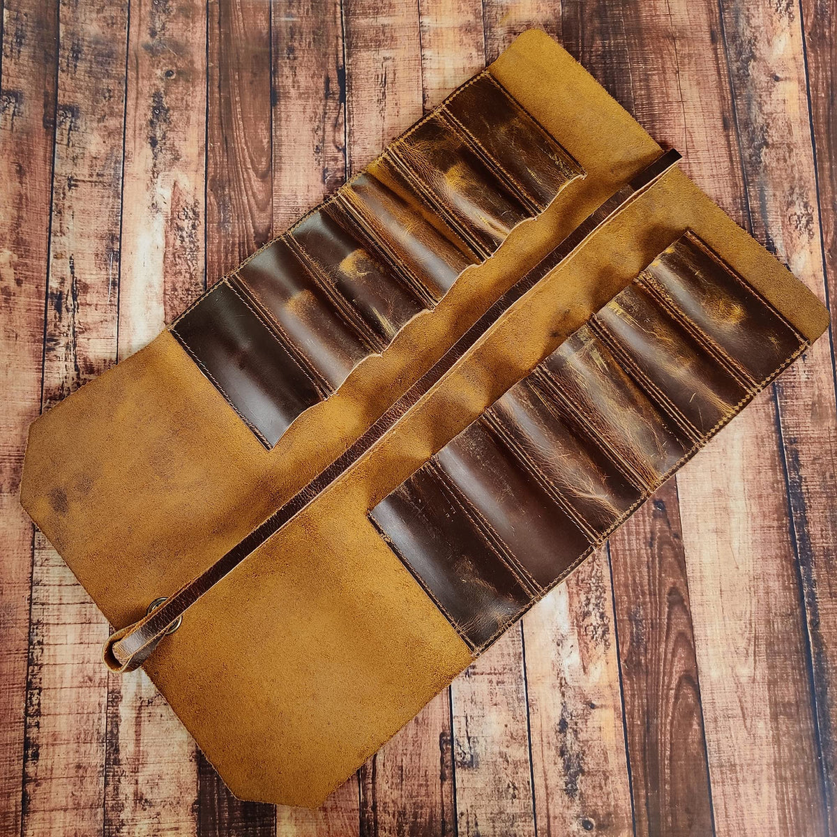 Leather Tool Roll Up Pouch V29864