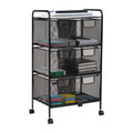 Black Rolling Cart with Drawers M69192