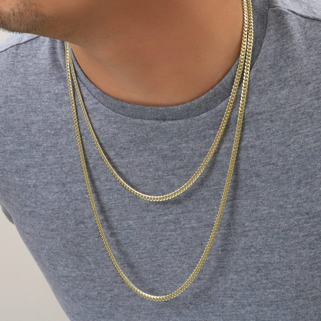 18k Yellow Gold Cuban Link Chain Necklace Y464934