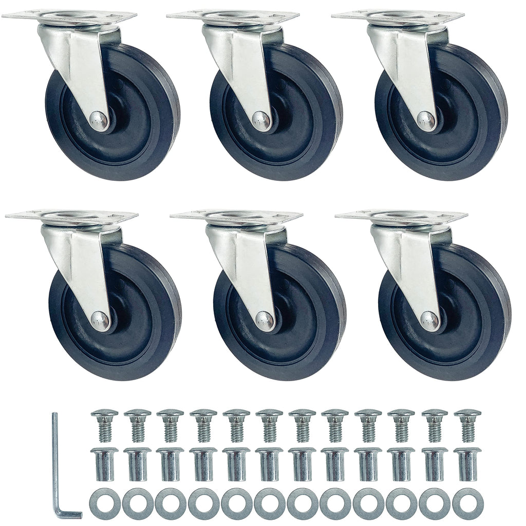 Caster Wheels for Mechanic Creepers, 3'' Pack of 6 G127786