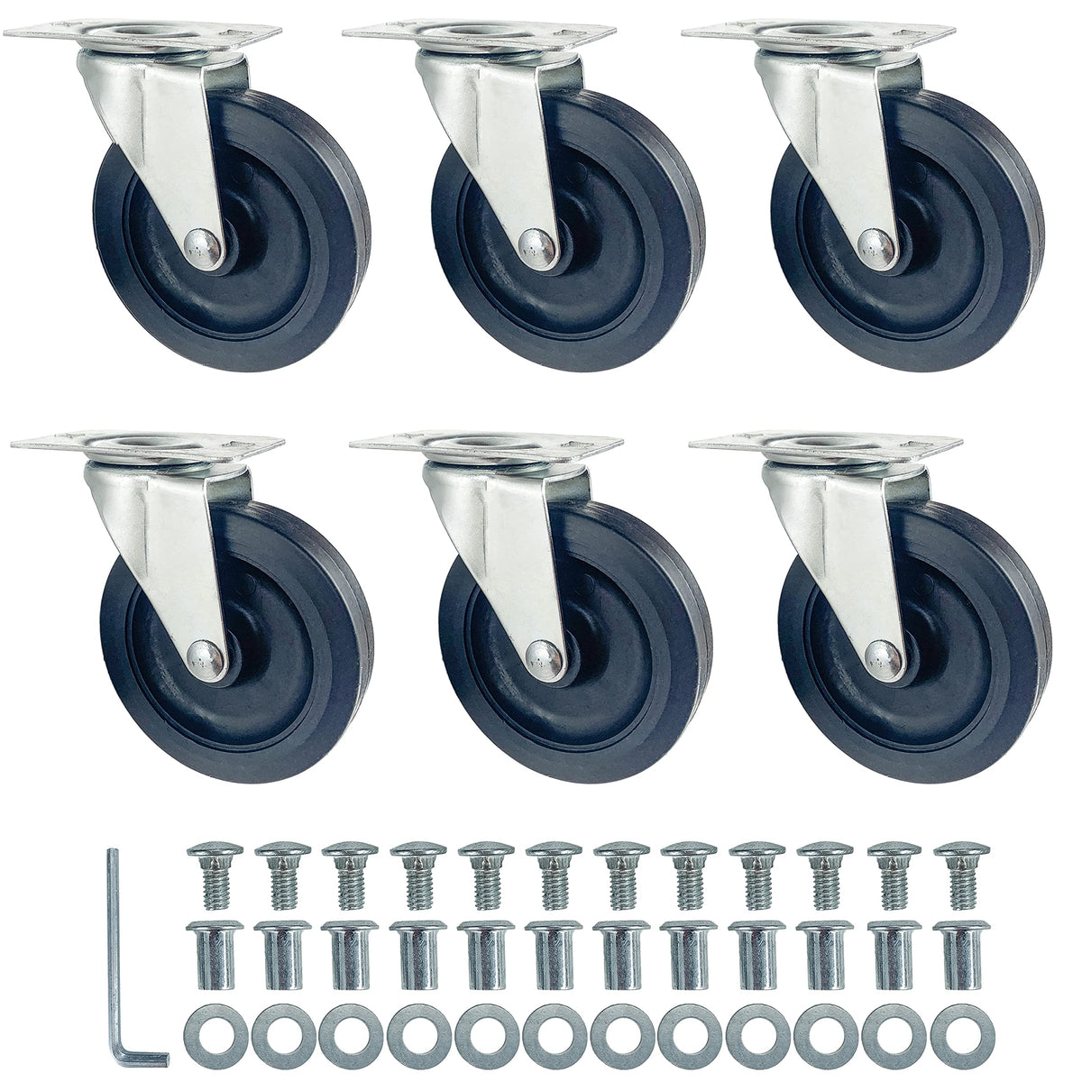 Caster Wheels for Mechanic Creepers, 3'' Pack of 6 G127786