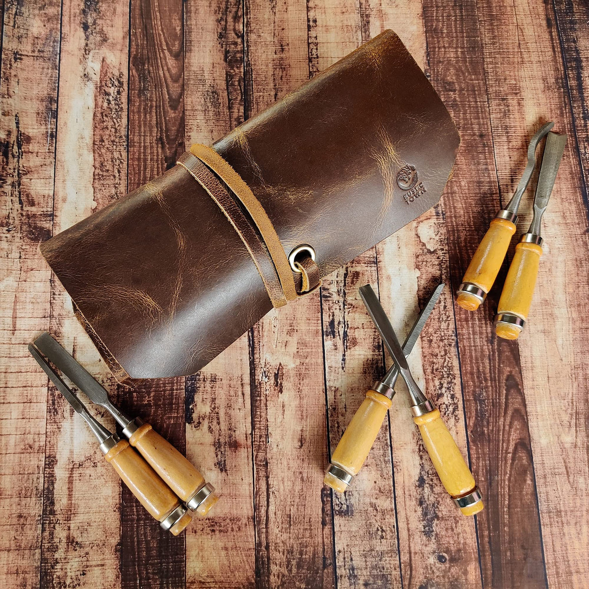 Leather Tool Roll Up Pouch V29864