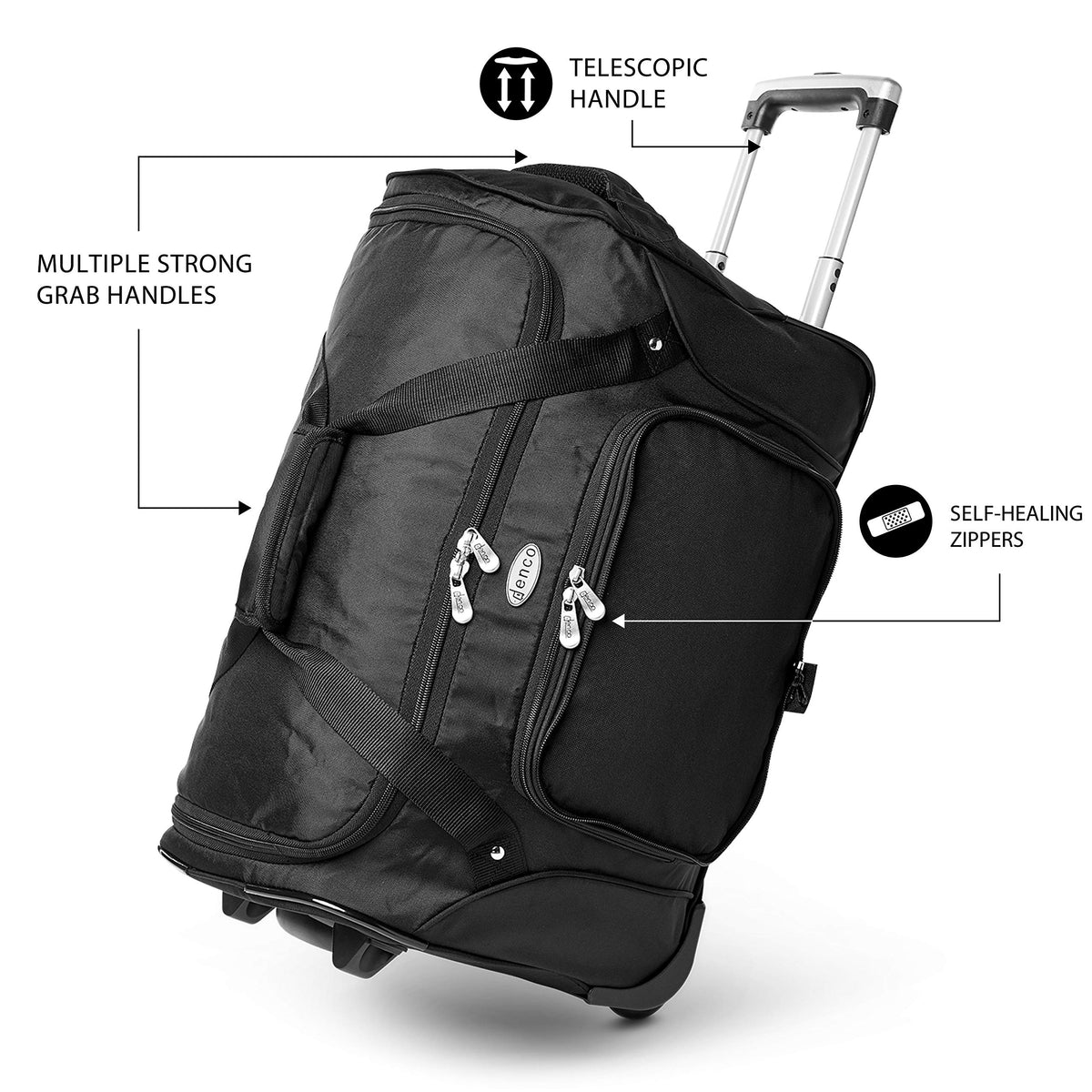 Lightweight 22-inch Wheeled Duffel Bag with Telescopic Handle Y400994