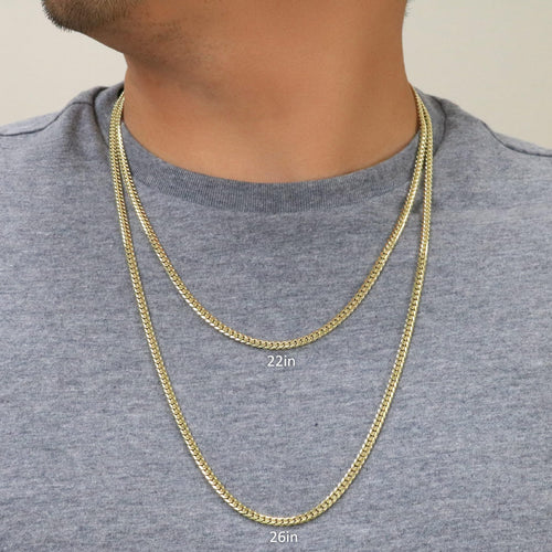 18k Yellow Gold Cuban Link Chain Necklace Y464934