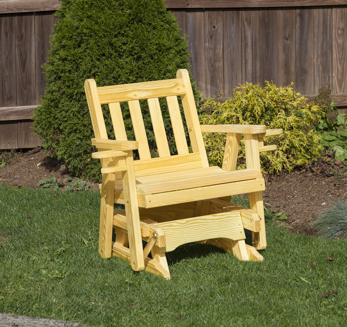 Heavy Duty Outdoor Glider Chair with Cup Holders A620